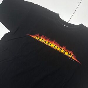 Vintage 1998 Armageddon Movie Promo T-Shirt XL Black Royal Avalon Touchstone